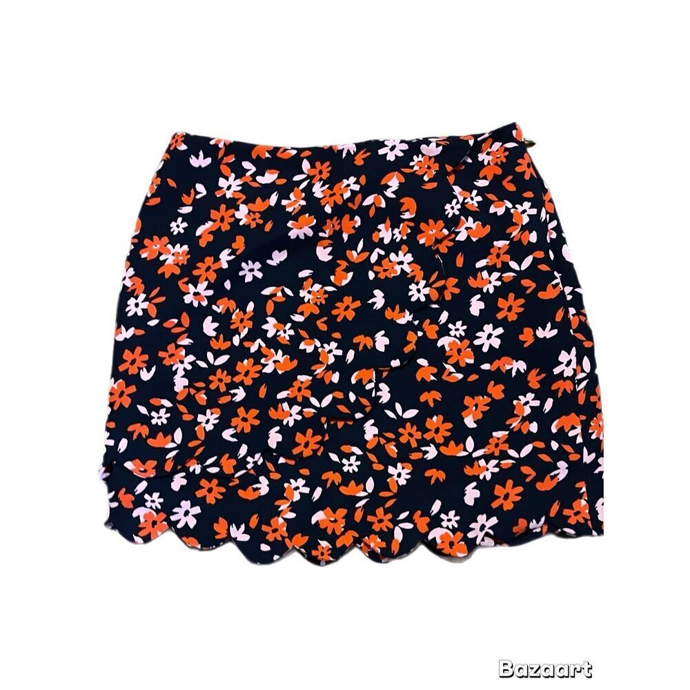 Draper James Navy Blue, Pink and Red Floral Mini Skirts size 8